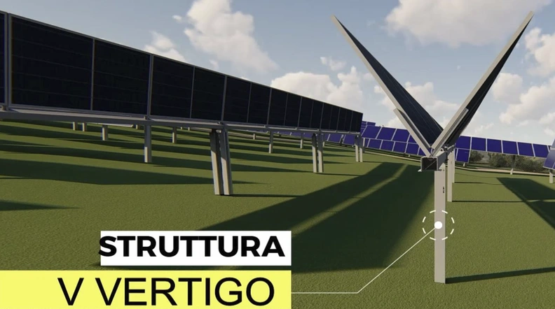 L’agrivoltaico a “V”, sperimentazione italiana che imita la natura